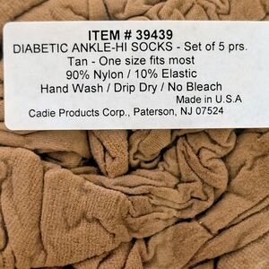 Tan Ankle-Hi Socks - Set of 5
